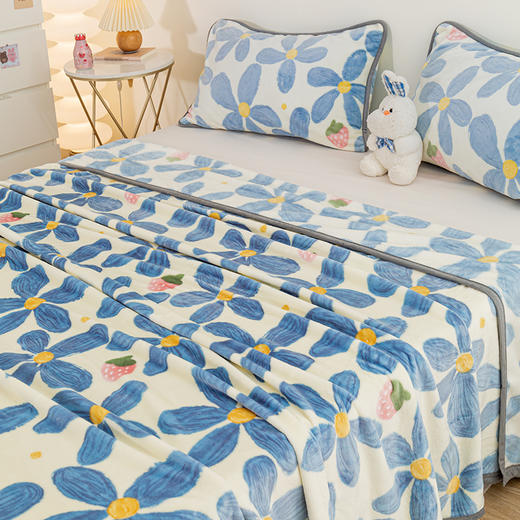 【新人礼】自然醒牛奶绒毛毯冬季床单被子珊瑚绒沙发盖毯办公室午休毯子空调毯午睡自然醒JY 商品图5