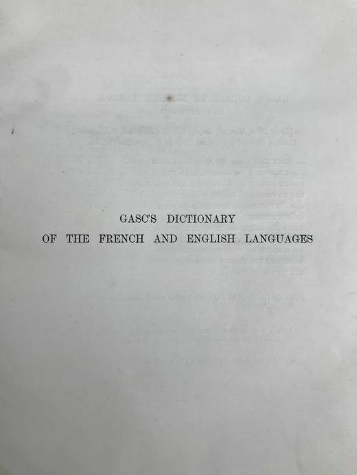 约19世纪后期 加斯克英法辞典 真皮精装大32开 商品图3