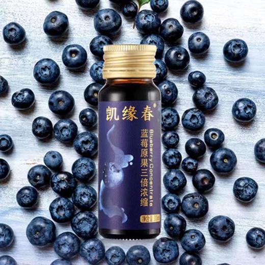 贵州麻江蓝莓原果三倍浓缩无添加食品蓝莓果汁30m*12支礼盒凯缘春 商品图2
