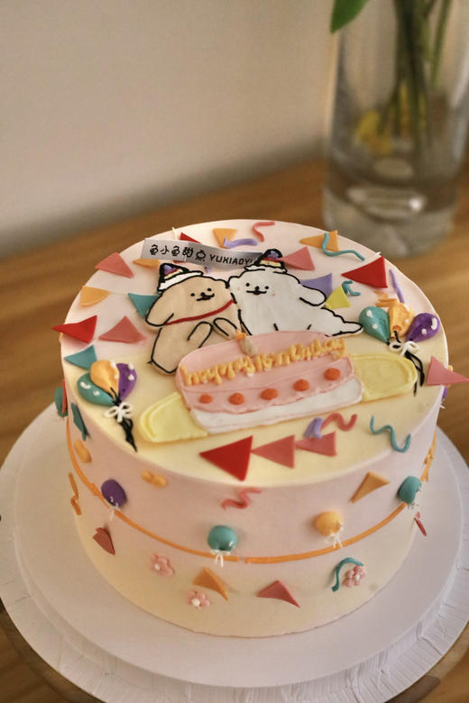 手绘粉色线条小狗 商品图0