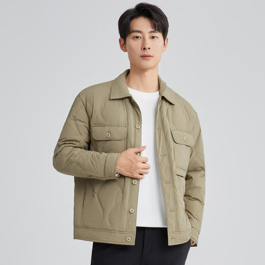 圣得西男士翻领工装羽绒夹克冬季新款宽松轻薄户外山系外套2362941723 商品图1