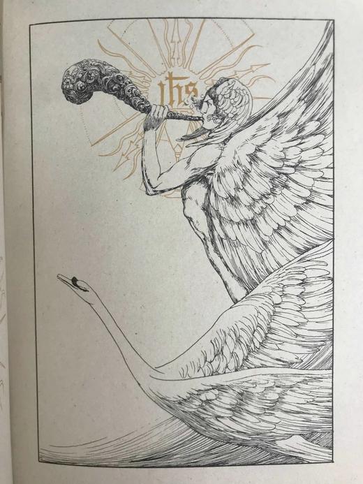 约20世纪早期 瓦格纳《罗恩格林》 波加尼彩色幻想插图  漆布精装16开 商品图8