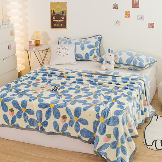 【新人礼】自然醒牛奶绒毛毯冬季床单被子珊瑚绒沙发盖毯办公室午休毯子空调毯午睡自然醒JY 商品图4