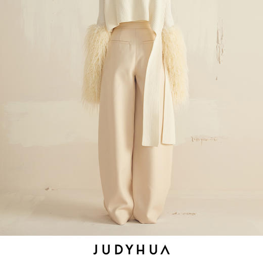 JUDYHUA 弧线空间感阔腿裤 商品图2