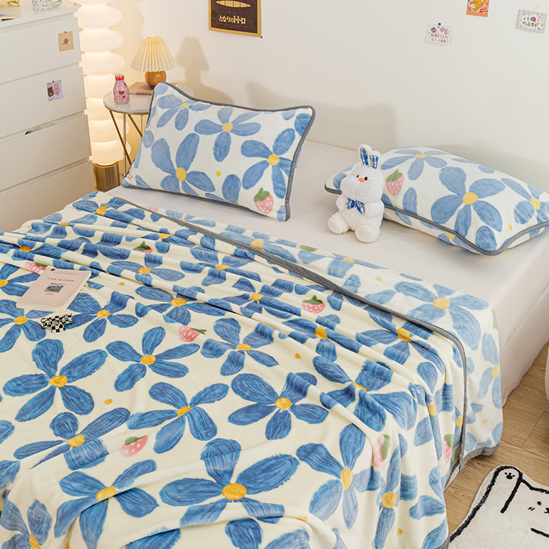 【热卖推荐】自然醒牛奶绒毛毯冬季床单被子珊瑚绒沙发盖毯办公室午休毯子空调毯午睡JY