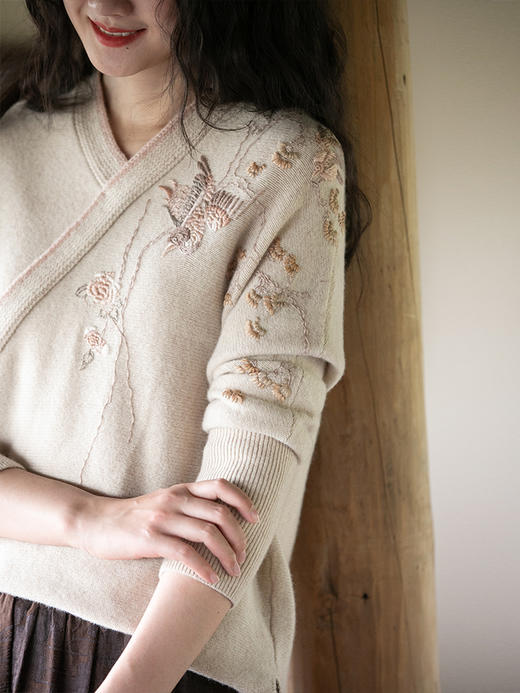 牧衣游原创 进口牦牛绒手绣毛织套头衫-----川行 商品图2