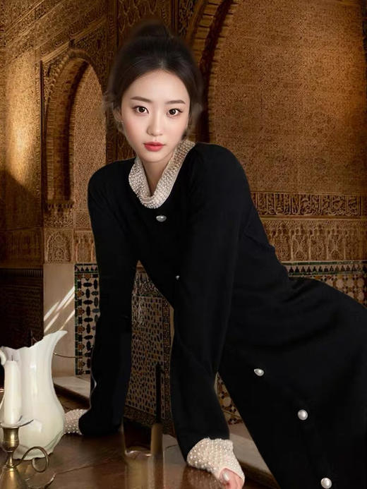 必入秋冬珍珠连衣裙 商品图2