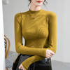 螺纹打底衫女，新款女装正肩小立领长袖t恤春款内搭弹力上衣SG-T2D3292 商品缩略图5