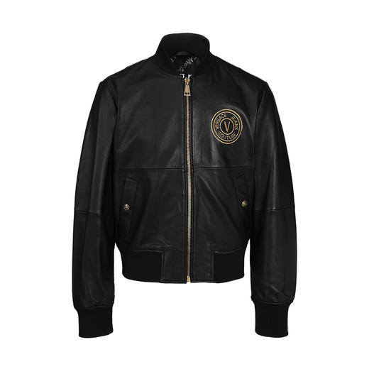 【超惠秒】Versace 范思哲 男士拉链开襟夹克小羊皮皮衣/外套 11782 偏大一码 商品图1