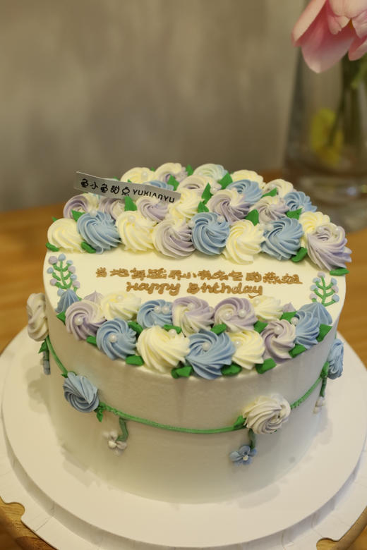 渐变蓝紫色系花朵祝福 商品图5