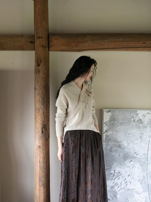 牧衣游原创 进口牦牛绒手绣毛织套头衫-----川行 商品图3