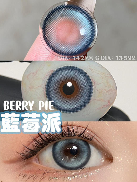 sugarplum糖豆 年抛 蓝莓派 直径14.2mm着色13.5mm 商品图9