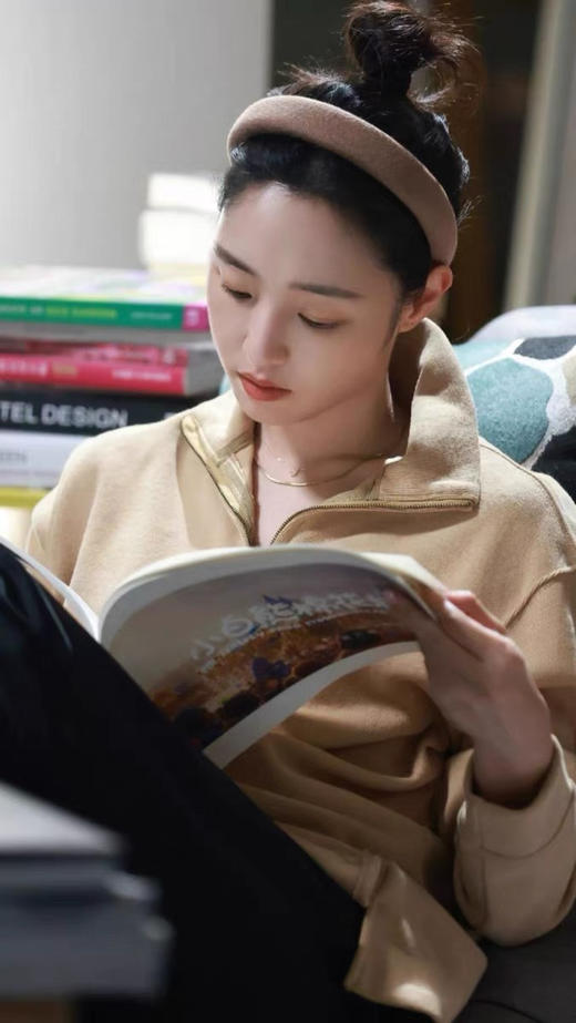 115-2 主推 简冰同款 RL半高领 纯色针织棉 宽松款 情侣卫衣 商品图2