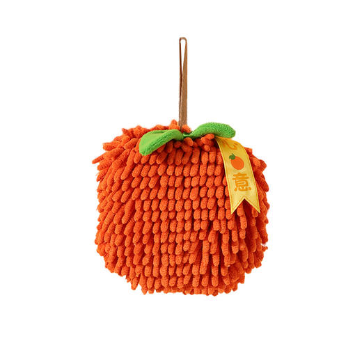 「橙心橙意！雪尼尔擦手球」创意擦手球伴手礼毛巾厨房用品挂式吸水擦手巾居家布艺 商品图4