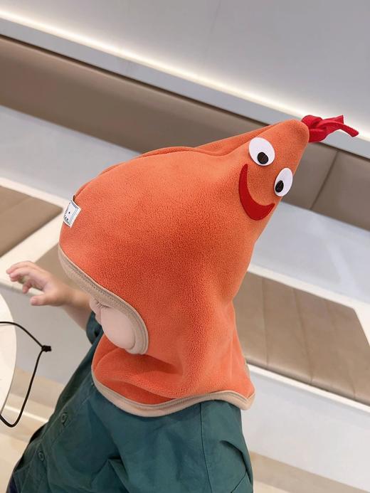 丹麦式宝宝公鸡帽秋冬新款婴幼儿保暖护耳防风围脖一体可爱 商品图1