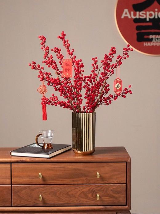 【年宵花热卖】仿真大果红冬青/大果1.4mm/单叉12果/6叉/9叉/11叉/12叉 商品图4