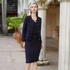 IWY/气质女神范小香风职业套装裙藏青色毛边编织开衫短外套两件套CS1911 商品缩略图2