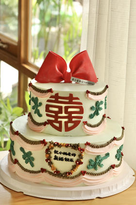 新婚快乐蝴蝶结（图为10+6双层）