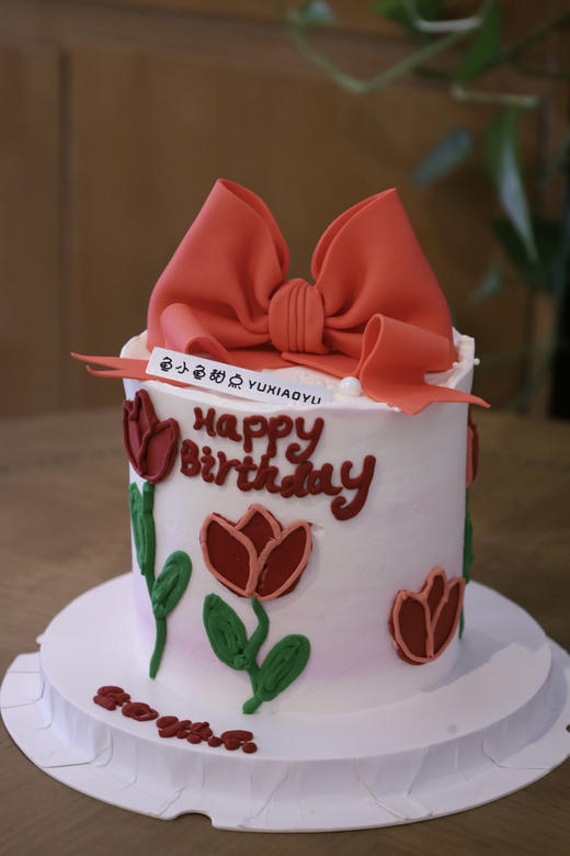 手绘郁金香翻糖蝴蝶结（4寸适合1-3人） 商品图10