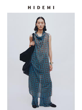 HIDEMI 经典几何印花丝巾设计感衬衫/半裙/连衣裙
