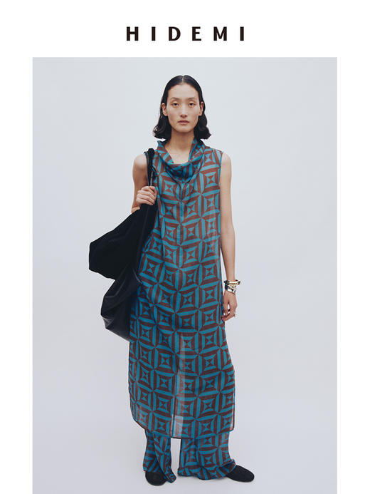 HIDEMI 经典几何印花丝巾设计感衬衫/半裙/连衣裙 商品图0