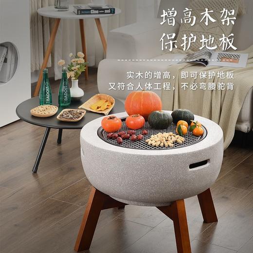 围炉煮茶烧烤炉子室内无烟碳烤炉庭院烤炉暖炉炭火炉圆形围炉家用 商品图6