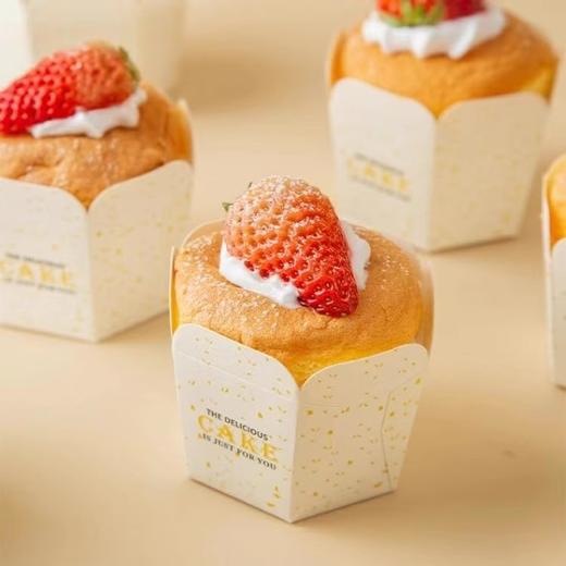 六边形纸杯 【白底CAKE】6角 北海道戚风蛋糕纸杯 一次性蛋糕纸杯 商品图1