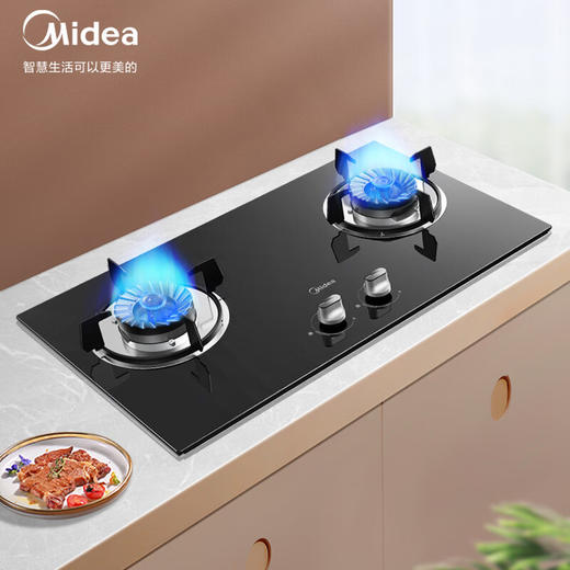 美的（Midea）燃气灶 双灶 家用大火力  台嵌两用 灶具双眼灶 4.5KW火力 JZY-QTW15（液化气） 商品图0