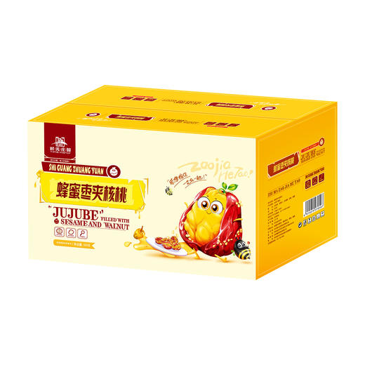 时光庄园蜂蜜枣夹核桃 500g*2箱 养生小零食 商品图10