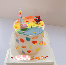 狮子家-colorful彩虹 小熊主题生日蛋糕 纪念日蛋糕 聚会 仪式感必备 健康甜品