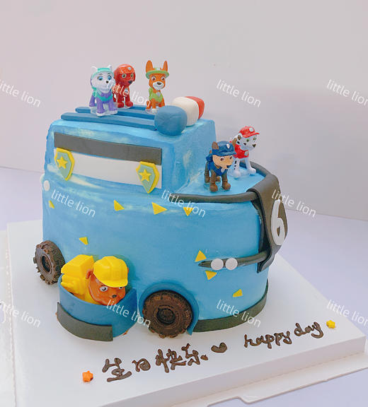 狮子家-汪汪队加高定制小汽车蛋糕 生日蛋糕 纪念日蛋糕 聚会 仪式感必备 健康甜品 商品图0