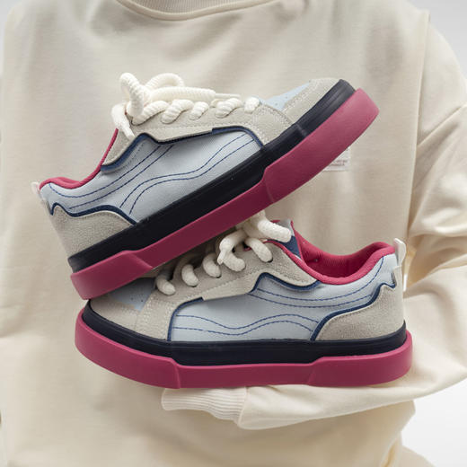 「三款配色！多巴胺鞋子」女2023新款秋冬季厚底街拍板鞋时尚设计小白鞋运动休闲鞋 商品图3