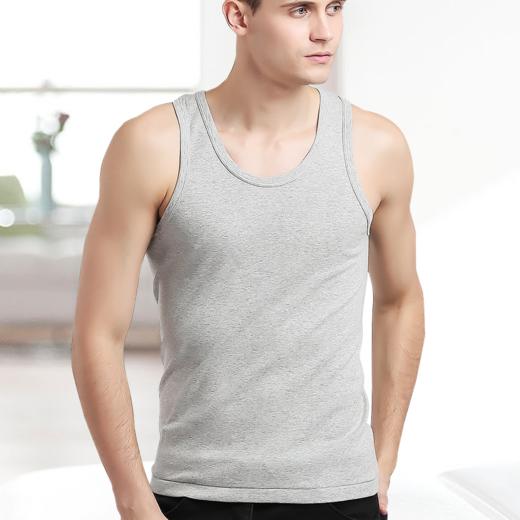 新疆长绒棉纯棉背心家居宽松运动打底汗衫大码休闲无袖背心男士夏 商品图0