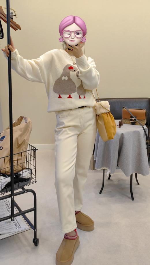 法棍加绒土耳其秋冬牛仔裤高士线弹力厚 商品图3