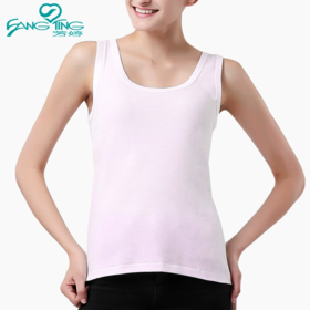 芳婷花芽背心纯棉吊带夏显瘦性感无袖背心女士大码宽松花边打底全棉运动衫
