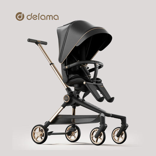 Delama德拉玛Q2 妈妈怀抱系列遛娃神器高景观可坐可躺可折叠溜娃推车婴儿车0-6岁 商品图0