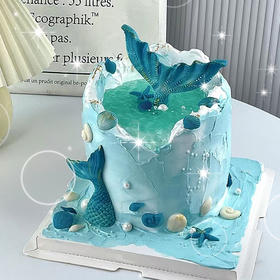 【蓝色妖姬】-生日蛋糕/女生蛋糕