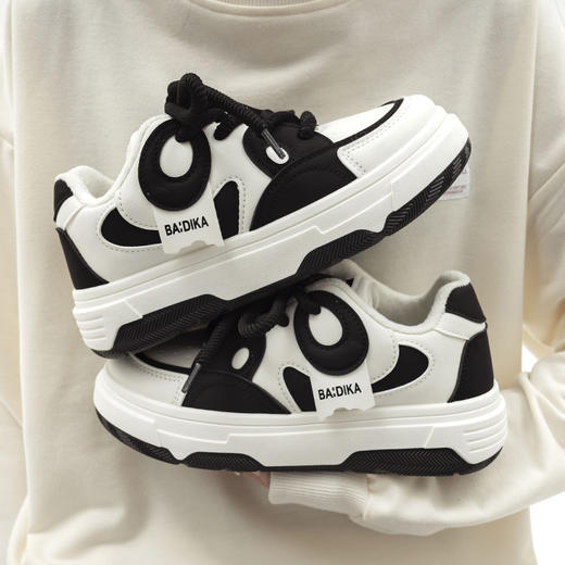 「三款配色！厚底加绒老爹鞋」2023冬季新款运动鞋网红款板鞋时尚女学生鞋子 商品图2