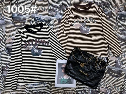 女加绒条纹字母兔子长袖T1005 商品图2