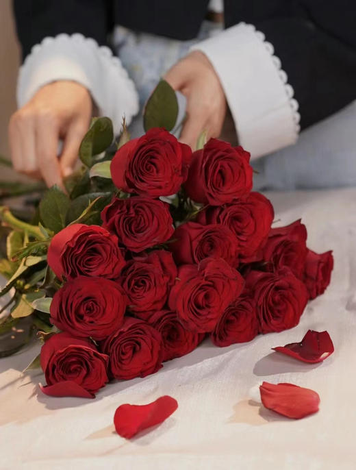 本周鲜花高原红丝绒玫瑰，花型漂亮，花期更长！一束20支！ 商品图2