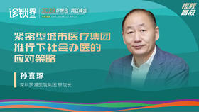 孙喜琢：紧密型城市医疗集团推行下社会办医的应对策略