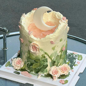 【水中月】-生日蛋糕/裱花蛋糕