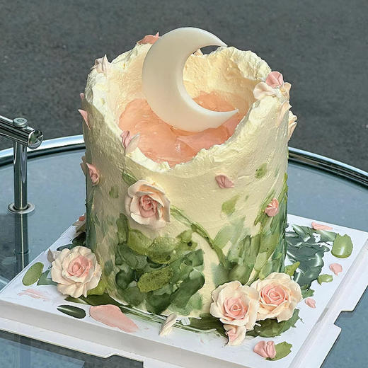 【水中月】-生日蛋糕/裱花蛋糕 商品图0