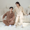 雀说 睡衣双面绒翻领男女款加厚珊瑚绒保暖家居服3Z22 商品缩略图0