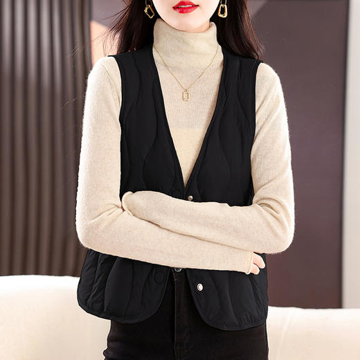 冬季新款，90白鸭绒打底外穿羽绒马甲HR-MXG2443 商品图1