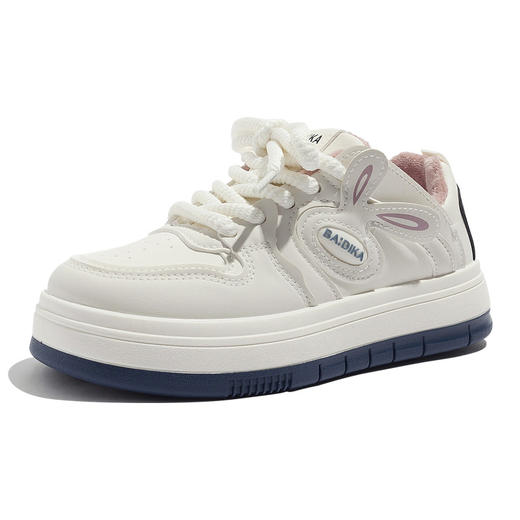 「两色可选！韩版加绒板鞋」女秋冬2023新款小众设计厚底女鞋休闲运动鞋子女 商品图4