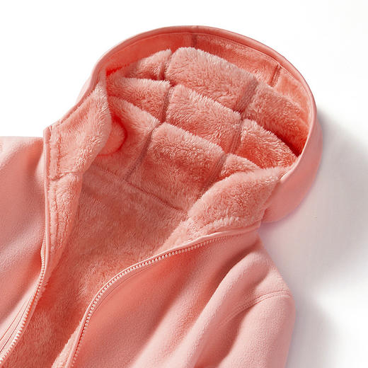 百媚笙 双面穿连帽珊瑚绒抓绒衣摇粒绒外套92060 商品图1