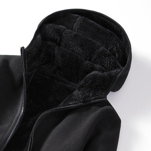 百媚笙 双面穿连帽珊瑚绒抓绒衣摇粒绒外套92060 商品图4