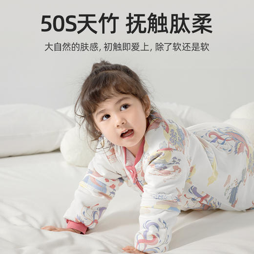 1A160【肽柔】婴儿睡袋分腿秋冬新款恒温新生儿宝宝儿童防踢被四季通用 商品图1