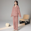 雀说 睡衣双面绒翻领男女款加厚珊瑚绒保暖家居服3Z22 商品缩略图3